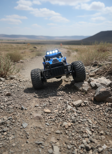 All-Terrain RC Monster Buggy with LED Lights - Extreme Off-Road Action
