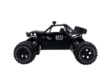 CUBIKS Remote Control Car Toy with LED Head Lights for Kids | Ideal for Kids of All Age | USB Rechargeable | Ideal for Birthday | for Boys & Girls | Racing Car High Speed Toy | Made in India | Black