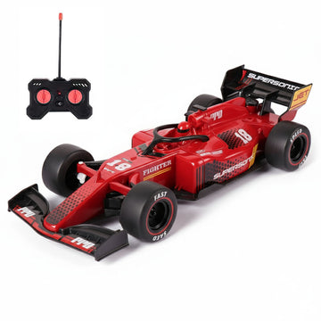 CUBIKS Remote Control Formula Racing Car Toy with LED Head Lights for Kids | Ideal for Kids of All Age | USB Rechargeable | Ideal for Birthday | for Boys & Girls | Racing Car High Speed Toy | Made in India |