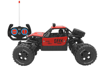 CUBIKS Remote Control Car Toy with LED Head Lights for Kids | Ideal for Kids of All Age | USB Rechargeable | Ideal for Birthday | for Boys & Girls | Racing Car High Speed Toy | Made in India | Red